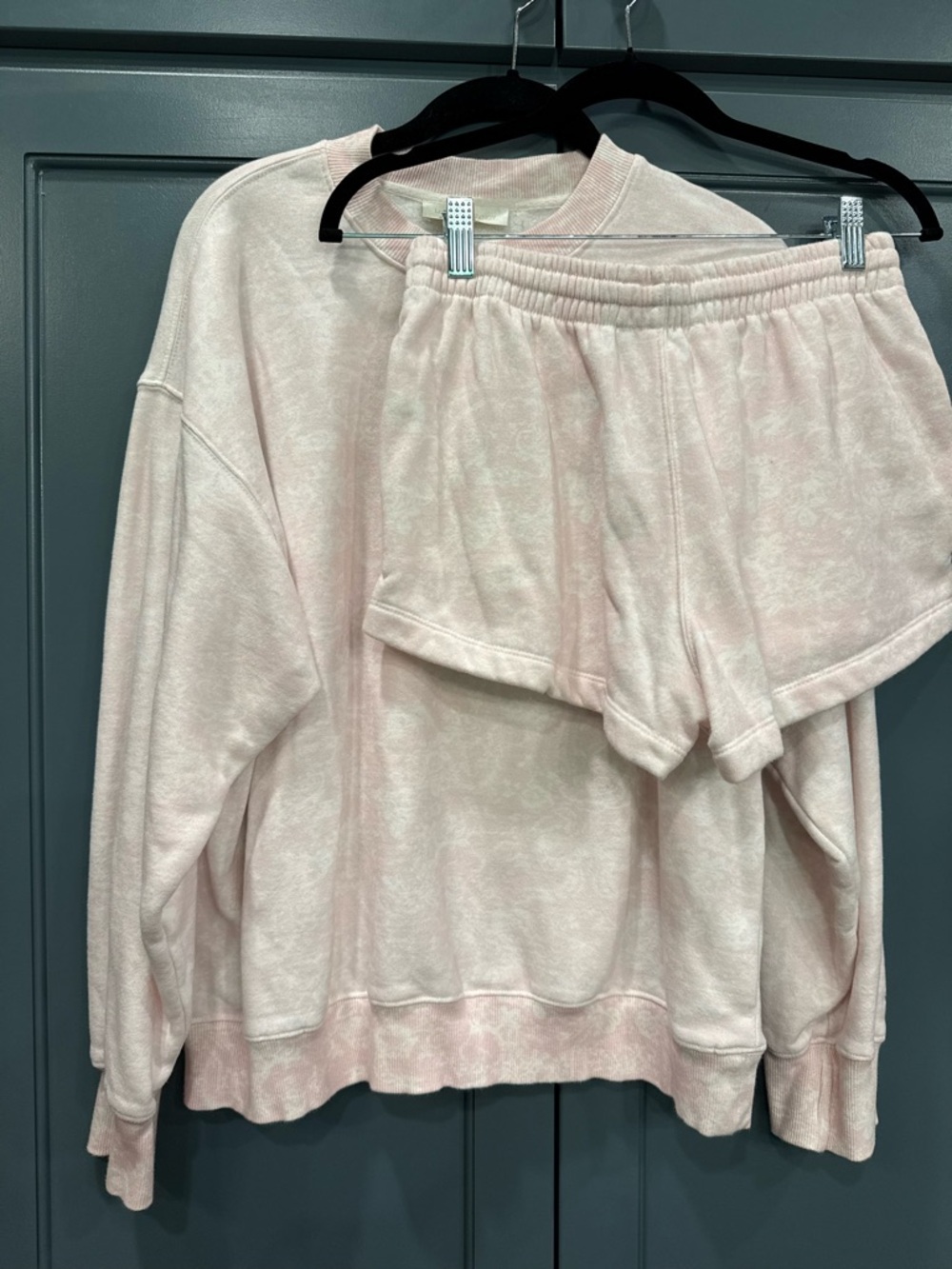LoveShackFancy Soft Blush Crewneck Sweater & Shorts Set